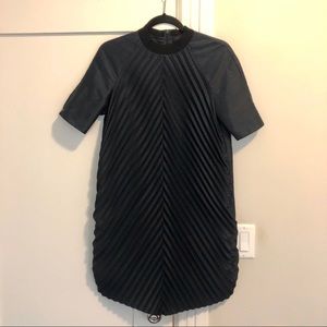 COS pleated navy dress